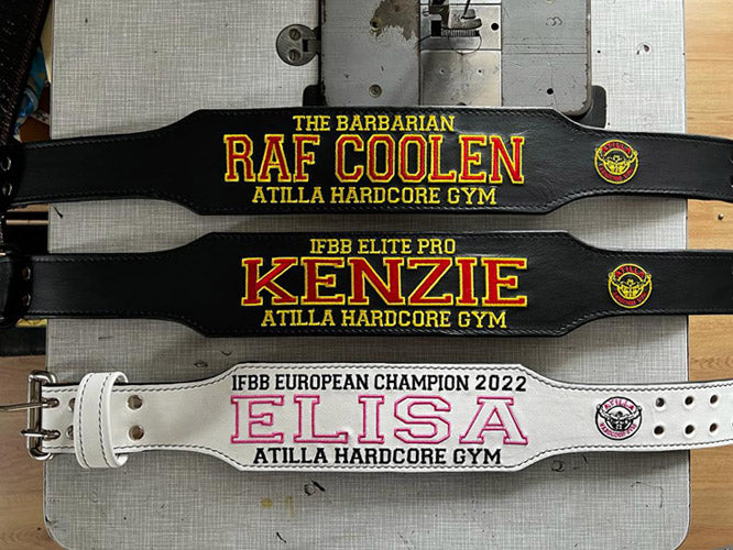 Custom weight lifting belts by Tigerbelts for teams - Your way to victory!