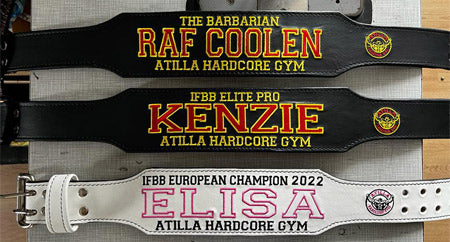 Custom weight lifting belts by Tigerbelts for teams - Your way to victory!