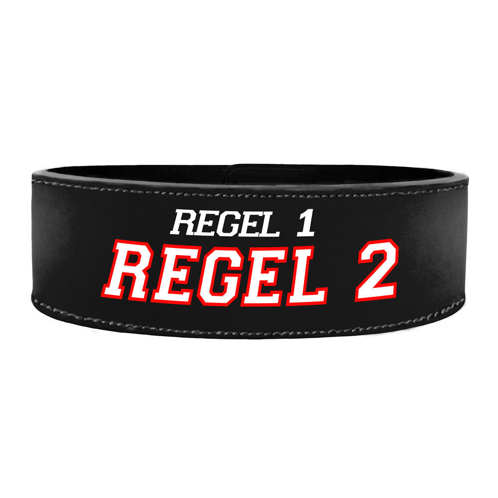 Tigerbelts Custom Powerlifting belt met Clip Z11 Zwart-Zwart