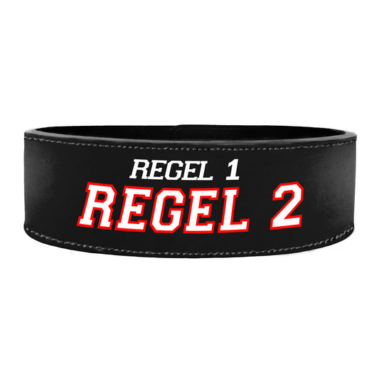 Tigerbelts Custom Powerlifting belt met Clip Z11 Zwart-Zwart