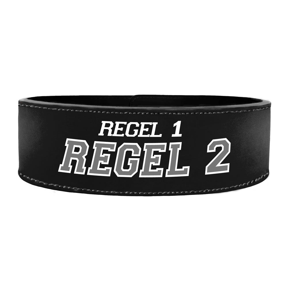 Tigerbelts Custom Powerlifting belt met Clip Z11 Zwart-Zwart
