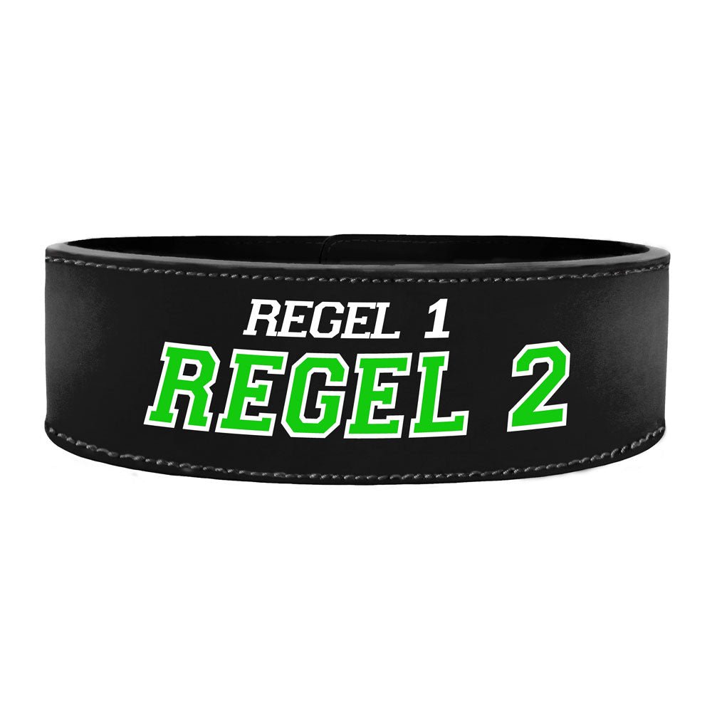 Tigerbelts Custom Powerlifting belt met Clip Z11 Zwart-Zwart
