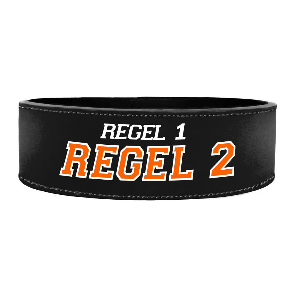 Tigerbelts Custom Powerlifting belt met Clip Z11 Zwart-Zwart