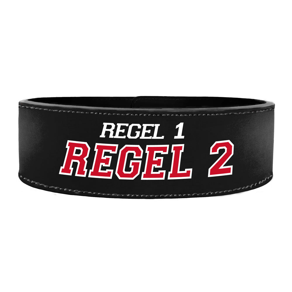 Tigerbelts Custom Powerlifting belt met Clip Z11 Zwart-Zwart