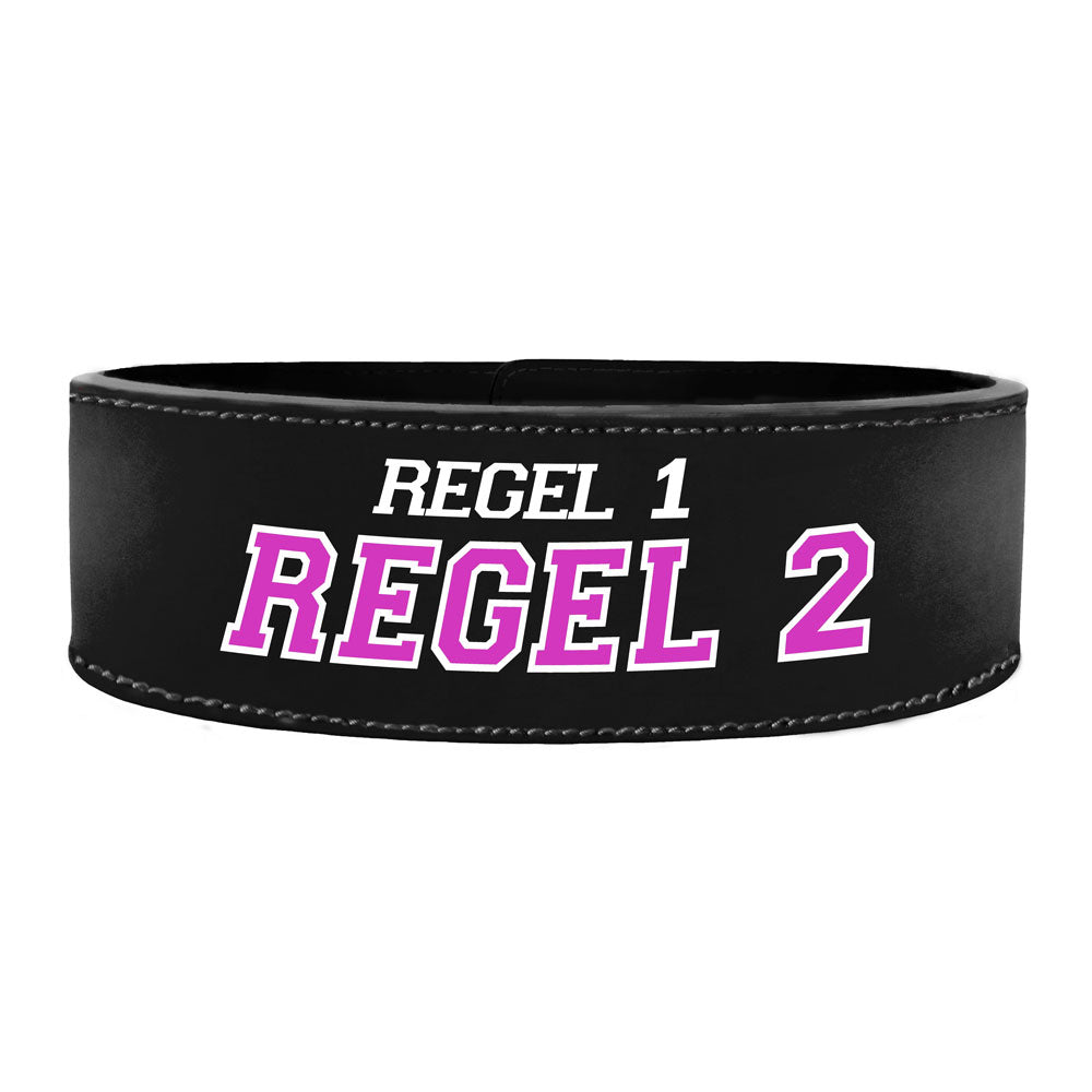 Tigerbelts Custom Powerlifting belt met Clip Z11 Zwart-Zwart