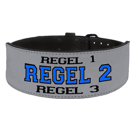 Tigerbelts Custom Weightlifting belt GR12 Grijs-Zwart