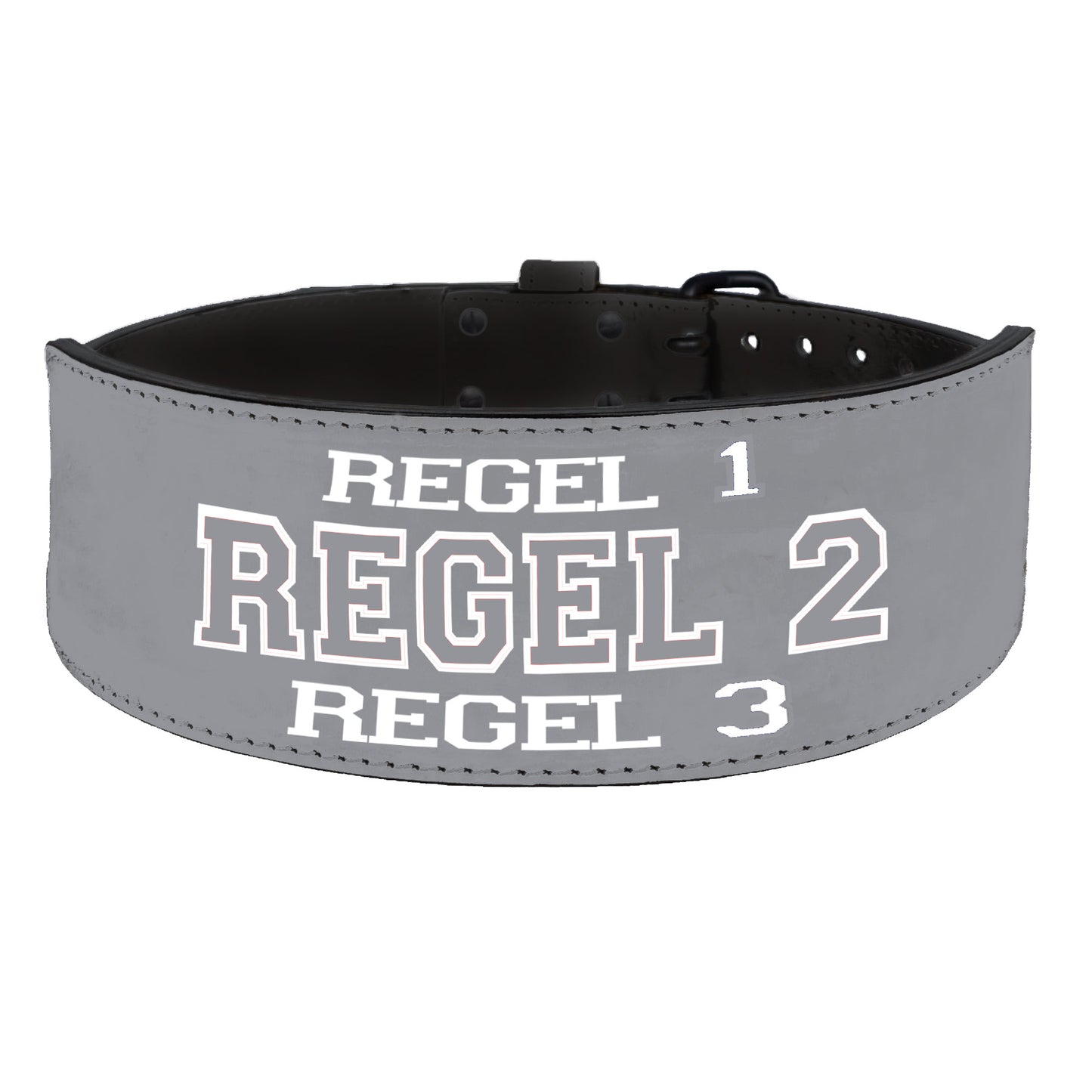 Tigerbelts Custom Weightlifting belt GR12 Grijs-Zwart