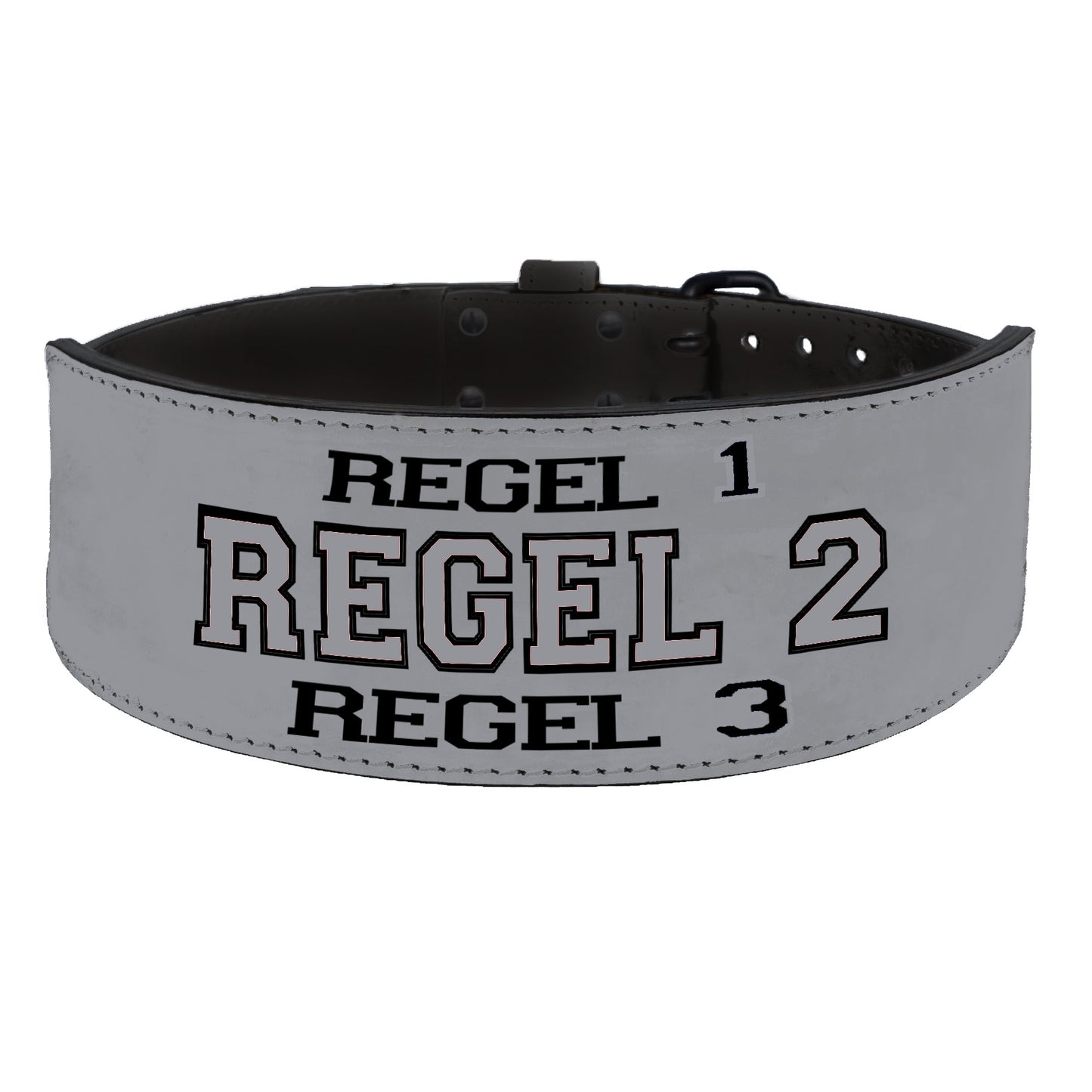 Tigerbelts Custom Weightlifting belt GR12 Grijs-Zwart