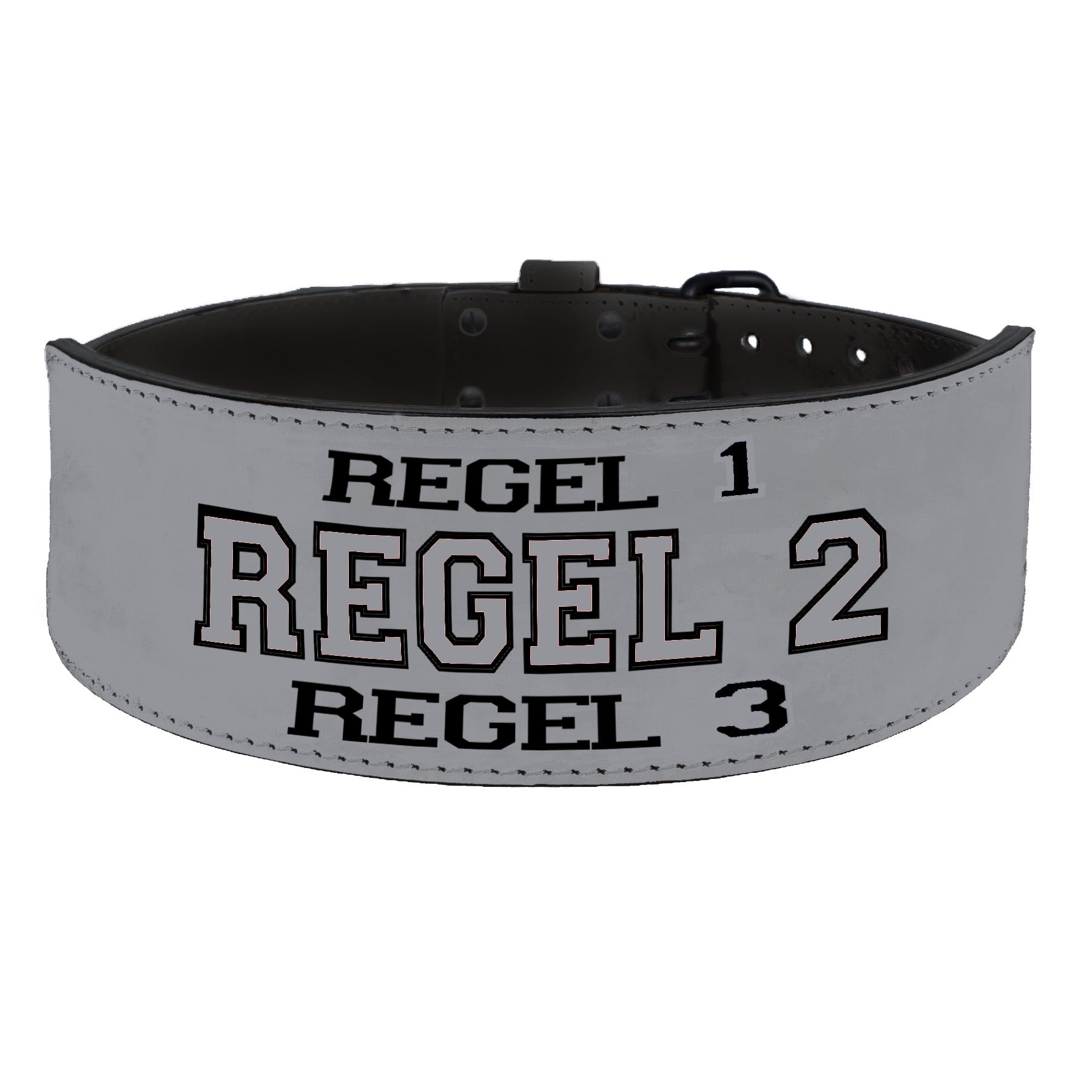 Tigerbelts Custom Weightlifting belt GR12 Grijs-Zwart