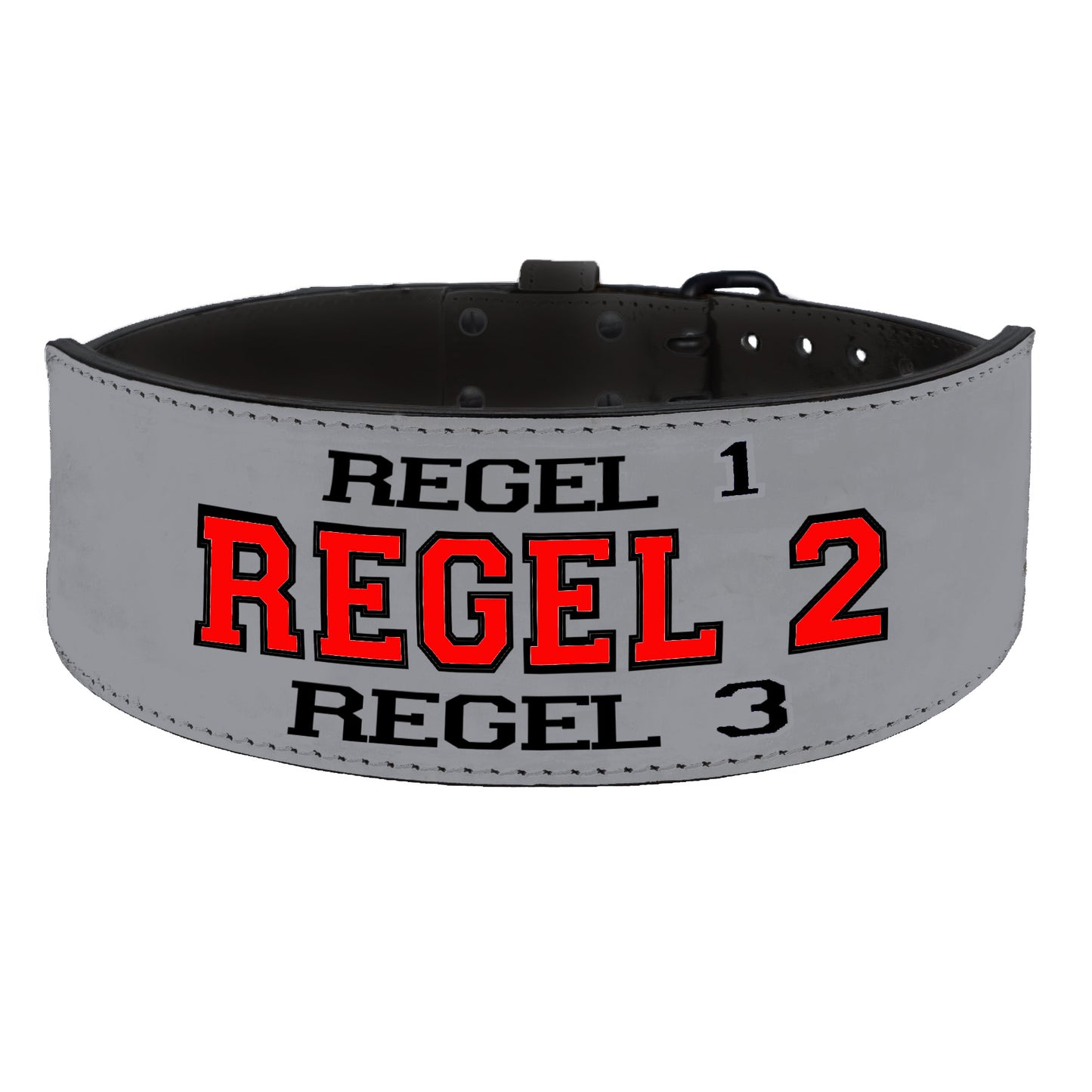 Tigerbelts Custom Weightlifting belt GR12 Grijs-Zwart