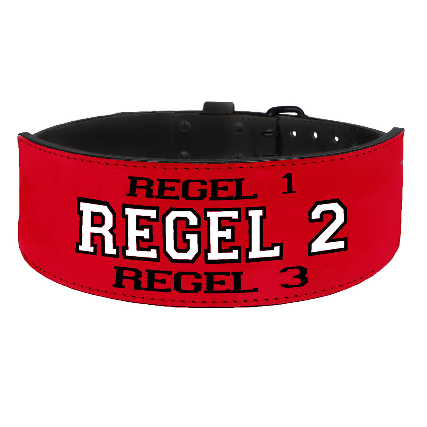 Tigerbelts Custom Weightlifting belt R22 Rood-Zwart
