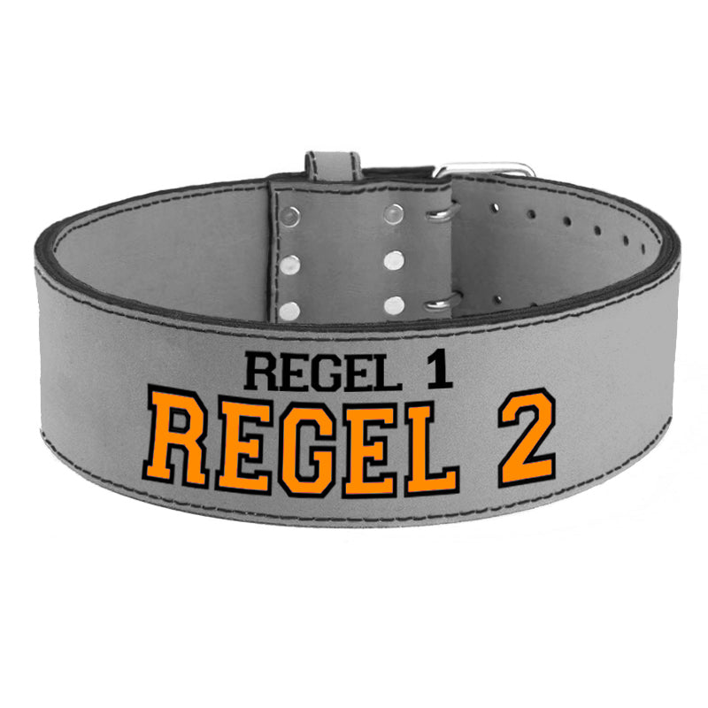 Tigerbelts Custom Powerlifting belt GR12 Grijs