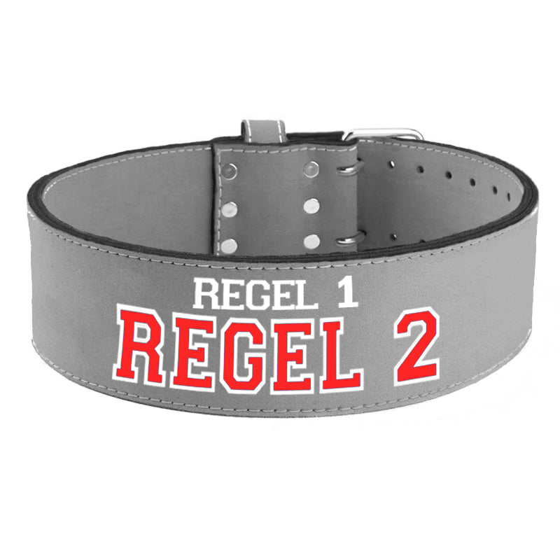 Tigerbelts Custom Powerlifting belt GR12 Grijs